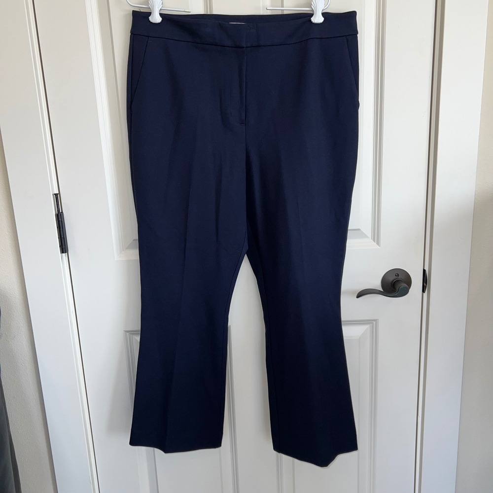 Boden Hampshire Ponte Ankle Flare‎ Navy Pants Size 14R
